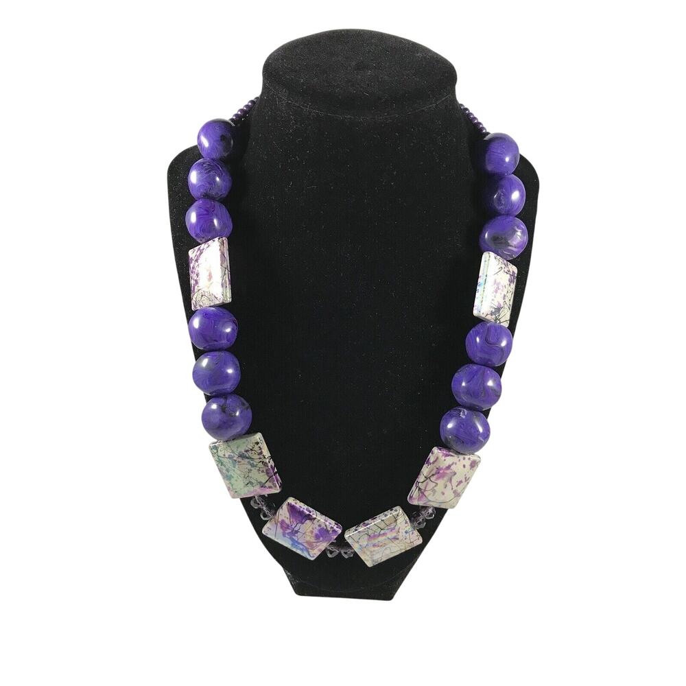 Handmade-Royal Purple 22in necklace